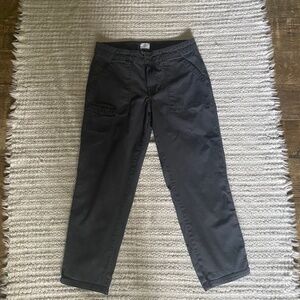 Time and Tru Cropped Utility  Mid Rise Gray Jeans Size 12